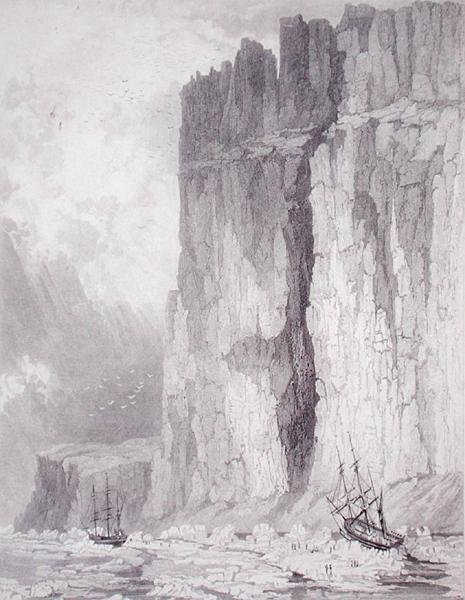 Situace H.M. Lodě Hecla & Fury, 1. srpna 1825, z 