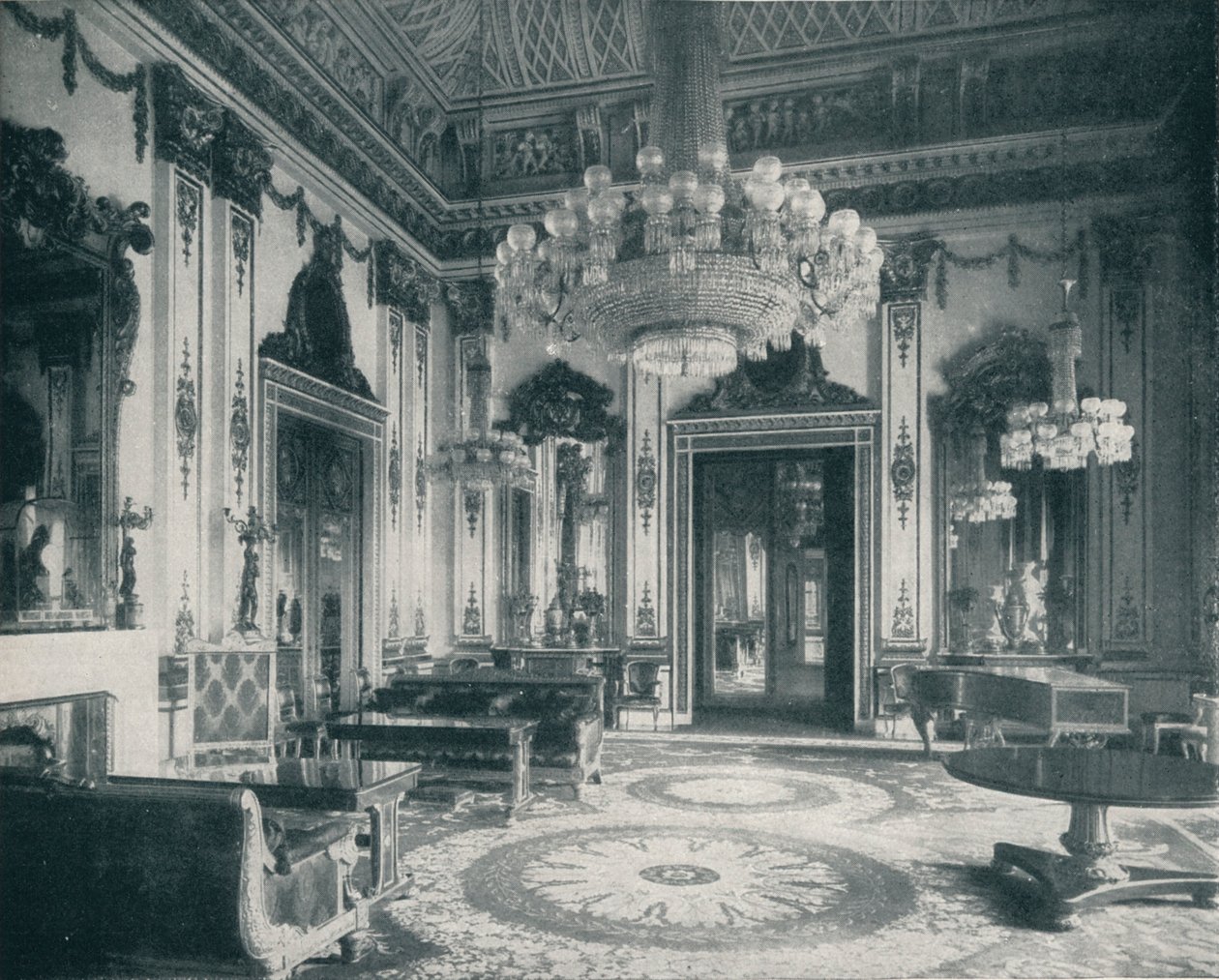 Bílý salon v Buckinghamském paláci, c1899, 1901 od HN King