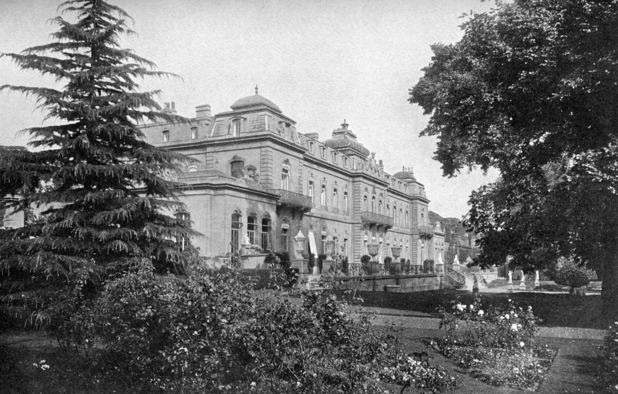 Wrest Park z jihozápadu, Silsoe, Bedfordshire, 1924-1926 od HN King