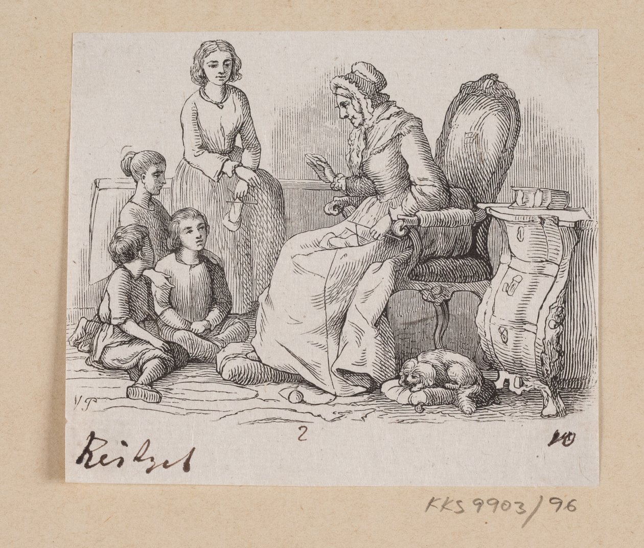 Ilustrace pro "Babičku" v H.C. Andersen, "Pohádky a příběhy", svazek 2 od H.P. Hansen