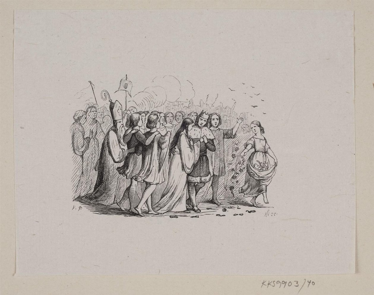 Ilustrace pro "The Wild Swans" v H.C. Andersen, "Pohádky a příběhy", svazek 1 od H.P. Hansen