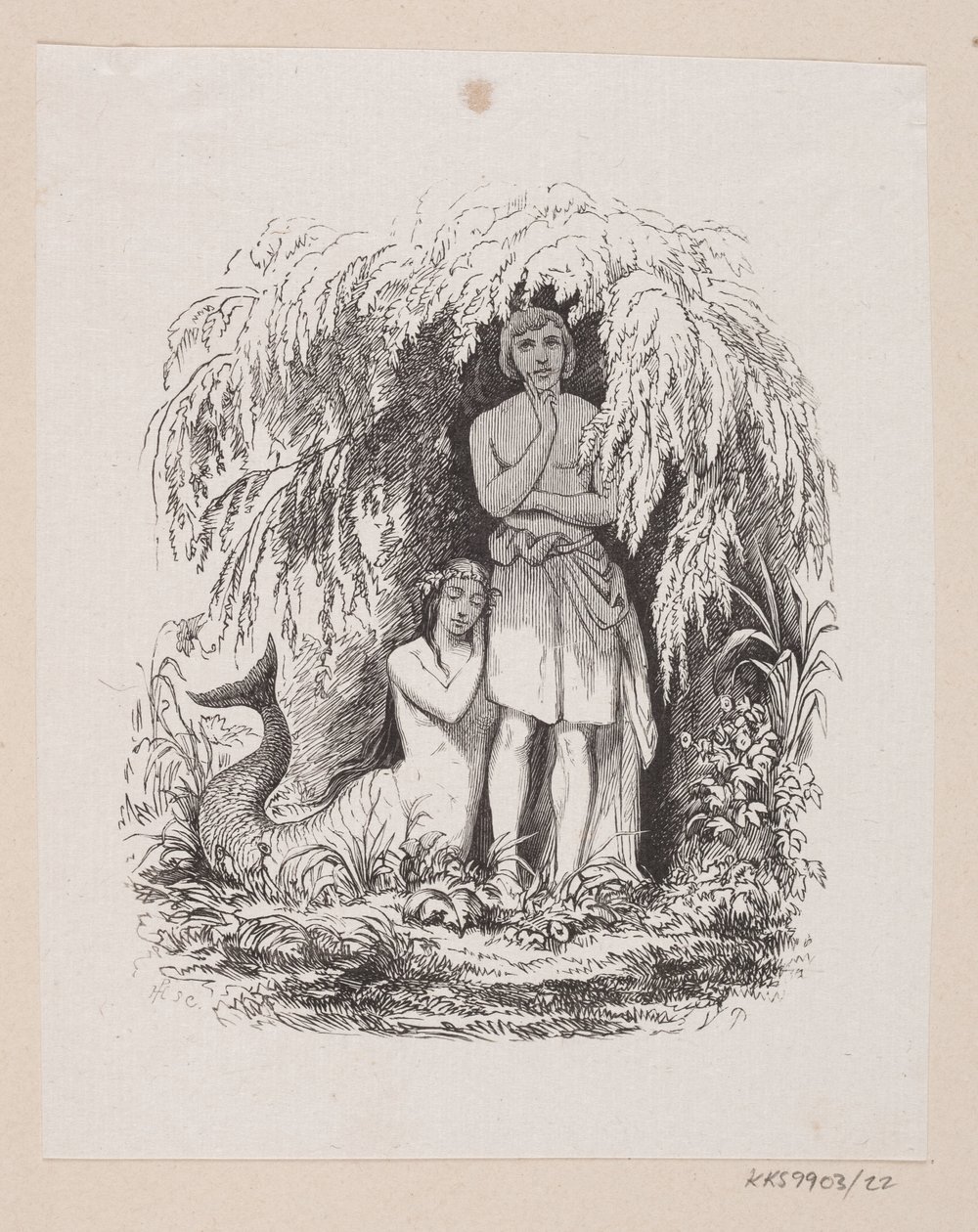 Ilustrace pro "Malá mořská víla" v H.C. Andersen, "Pohádky a příběhy", svazek 1 od H.P. Hansen