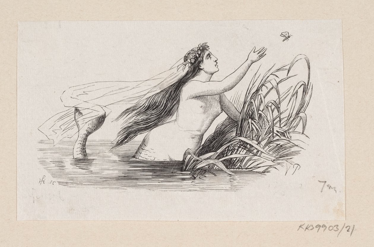 Ilustrace pro "Malá mořská víla" v H.C. Andersen, "Pohádky a příběhy", svazek 1 od H.P. Hansen