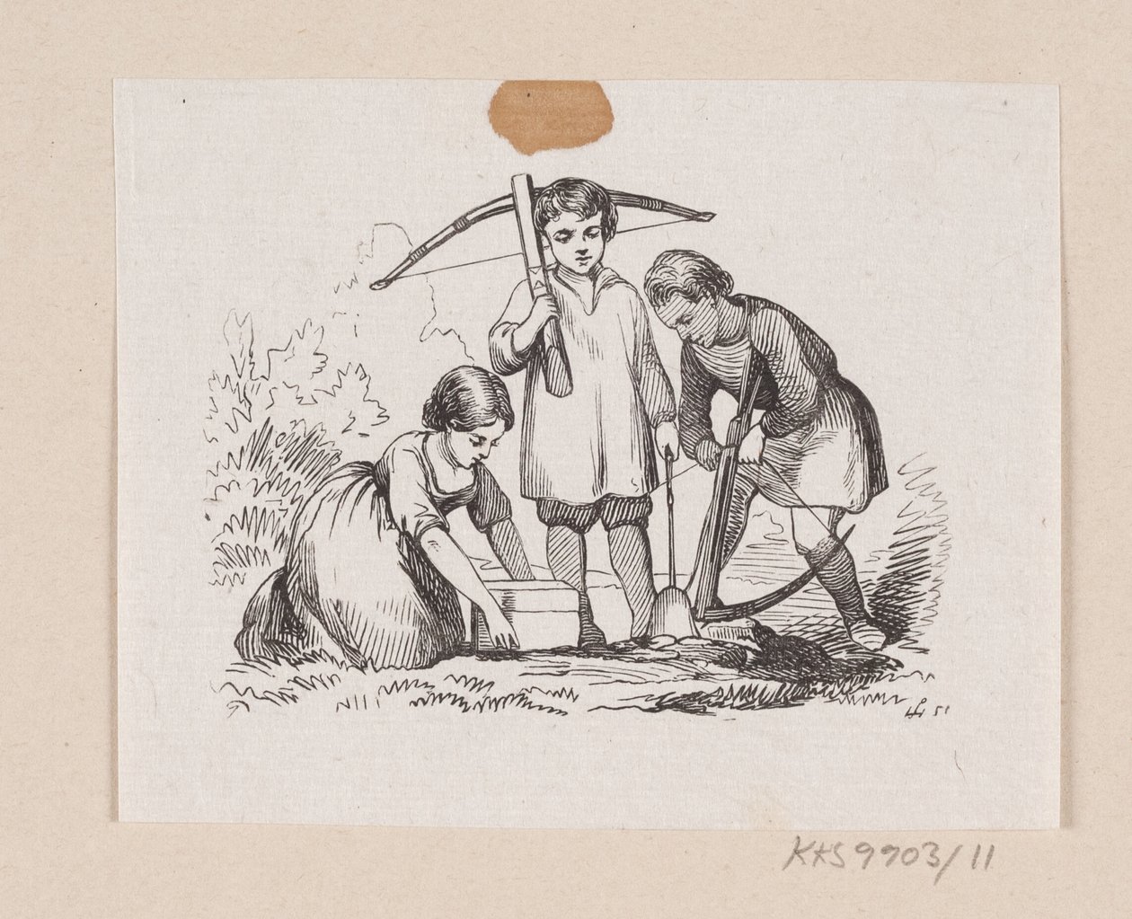Ilustrace pro "Den lille Idas Blomster" v H.C. Andersen, "Pohádky a příběhy", svazek 1 od H.P. Hansen