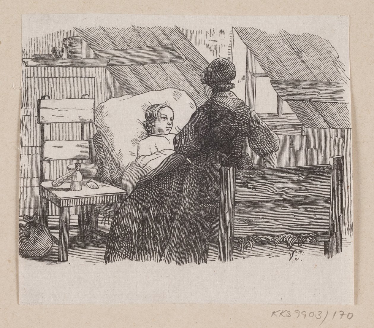 Ilustrace pro "Pět z hrachového lusku" v H.C. Andersen, "Pohádky a příběhy", svazek 2 od H.P. Hansen