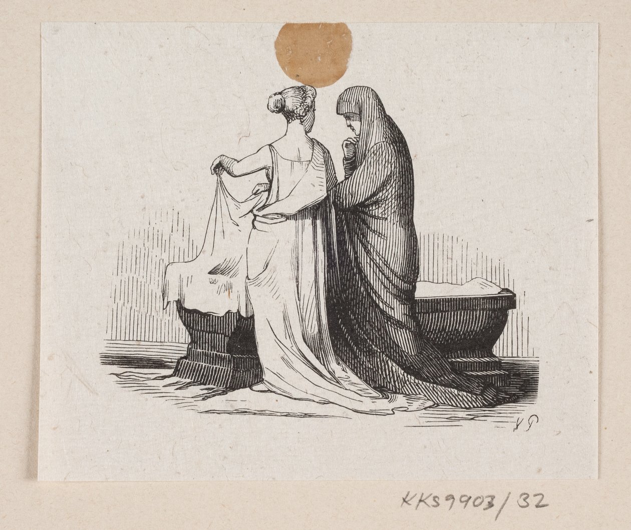 Ilustrace pro "Lykkens Kalosker" v H.C. Andersen, "Pohádky a příběhy", svazek 1 od H.P. Hansen
