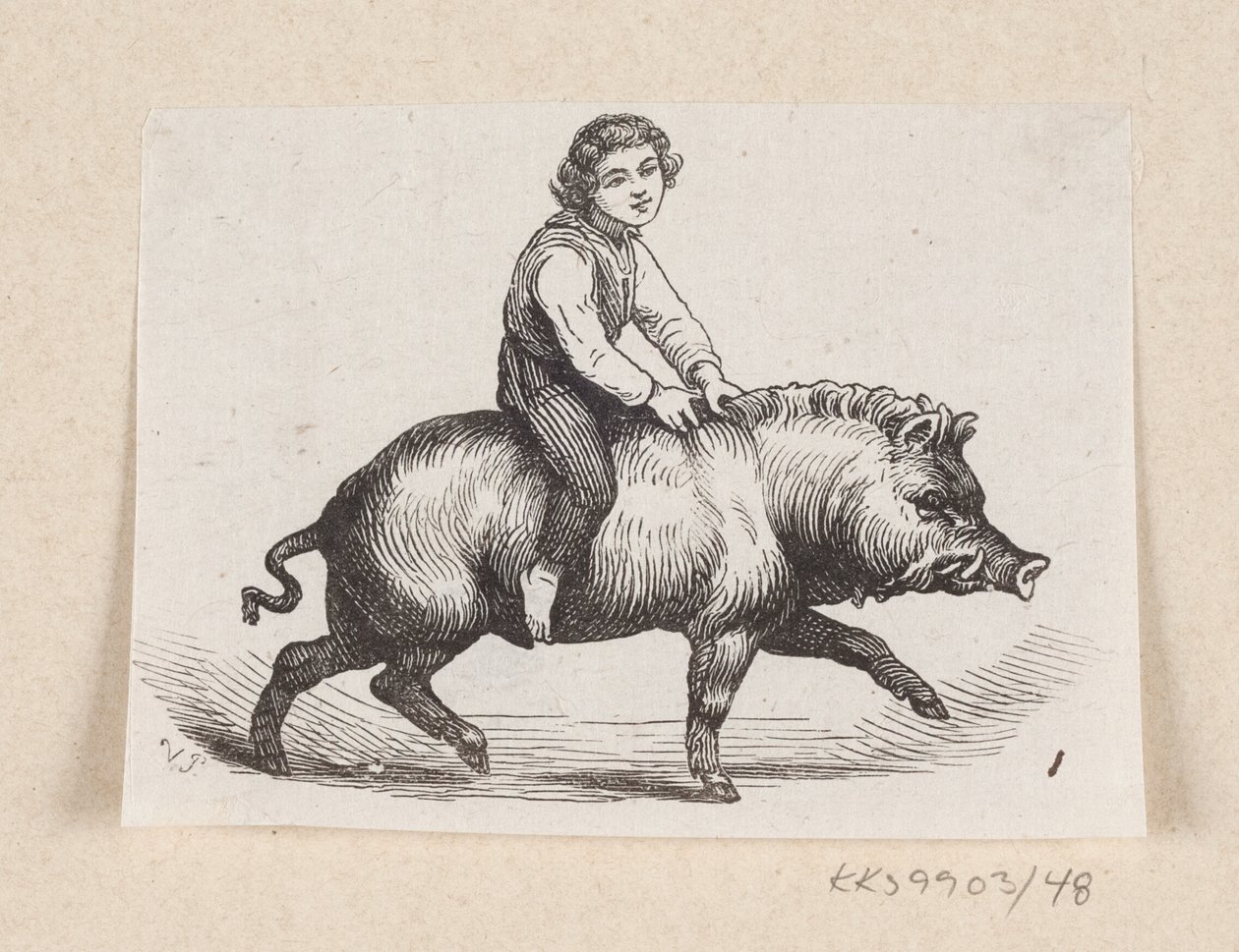 Ilustrace pro "The Metal Pig" v H.C. Andersen, "Pohádky a příběhy", svazek 1 od H.P. Hansen