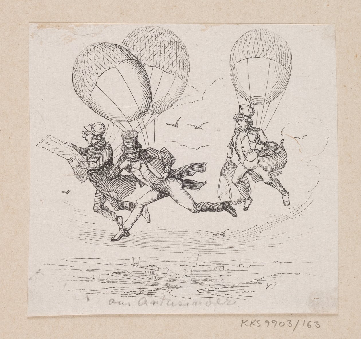 Ilustrace pro "Om Aartusinder" v H.C. Andersen, "Pohádky a příběhy", svazek 2 od H.P. Hansen