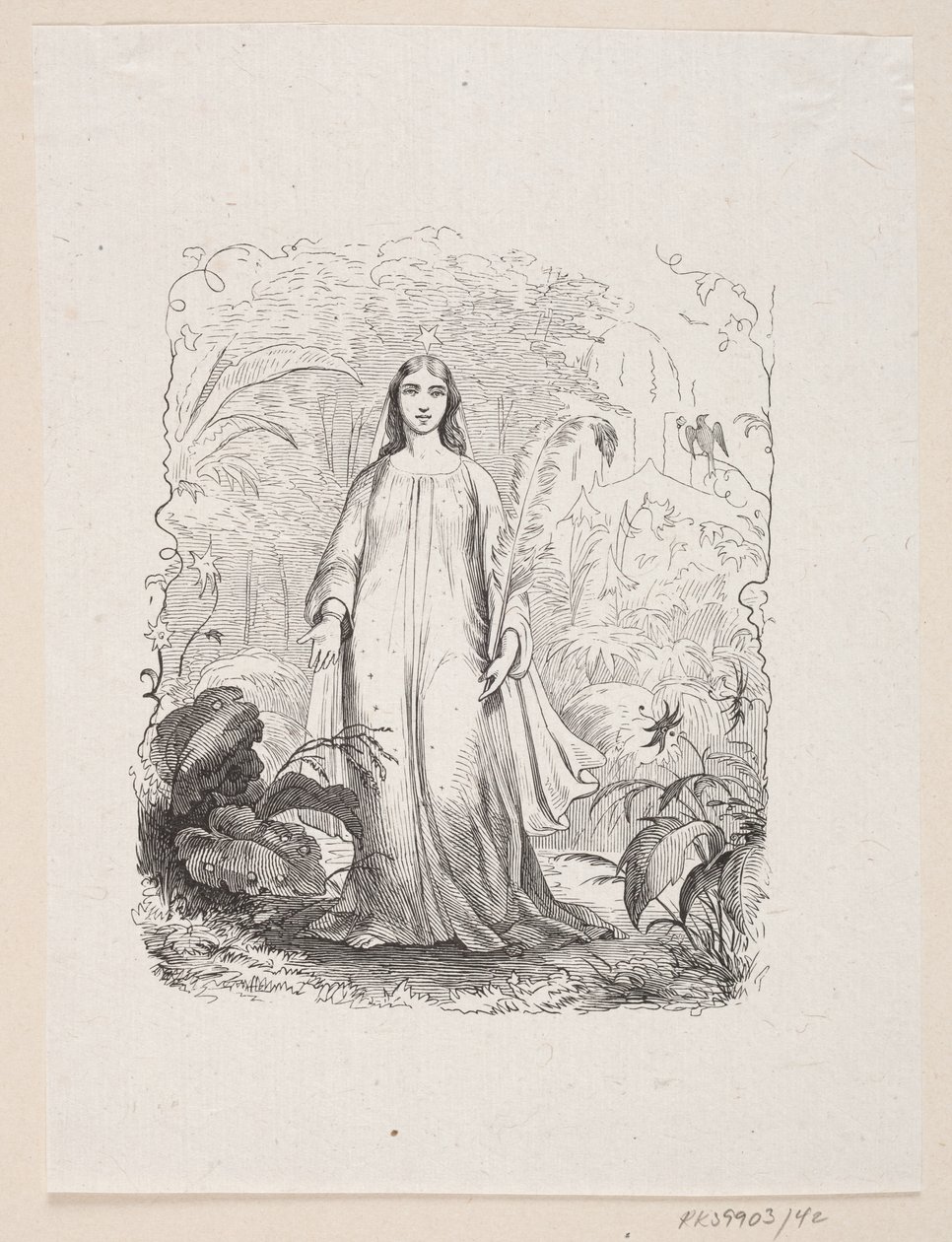 Ilustrace pro "The Garden of Paradise" v H.C. Andersen, "Pohádky a příběhy", svazek 1 od H.P. Hansen