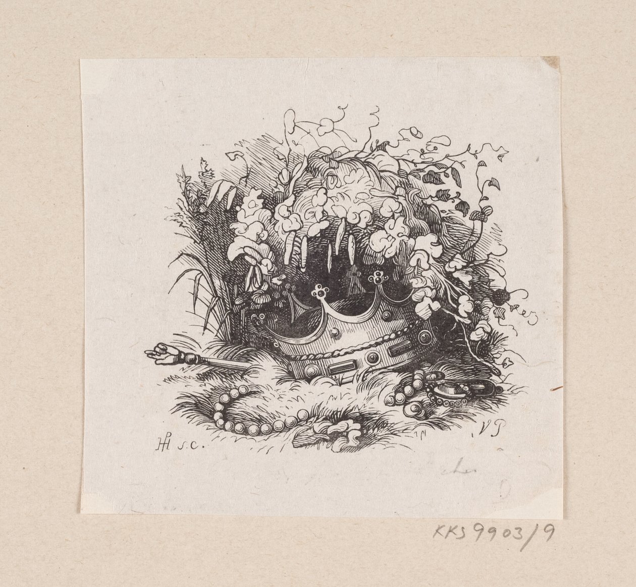 Ilustrace pro "Princezna na hrášku" v H.C. Andersen, "Pohádky a příběhy", svazek 1 od H.P. Hansen
