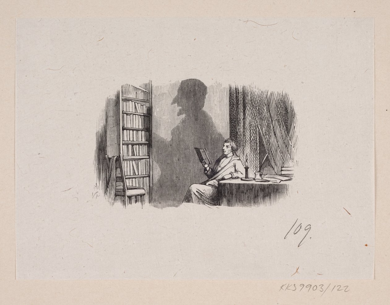 Ilustrace pro "The Shadow" v H.C. Andersen, "Pohádky a příběhy", svazek 2 od H.P. Hansen