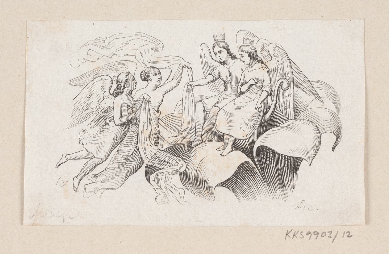 Ilustrace pro "Tommelise" v H.C. Andersen, "Pohádky a příběhy", svazek 1 od H.P. Hansen