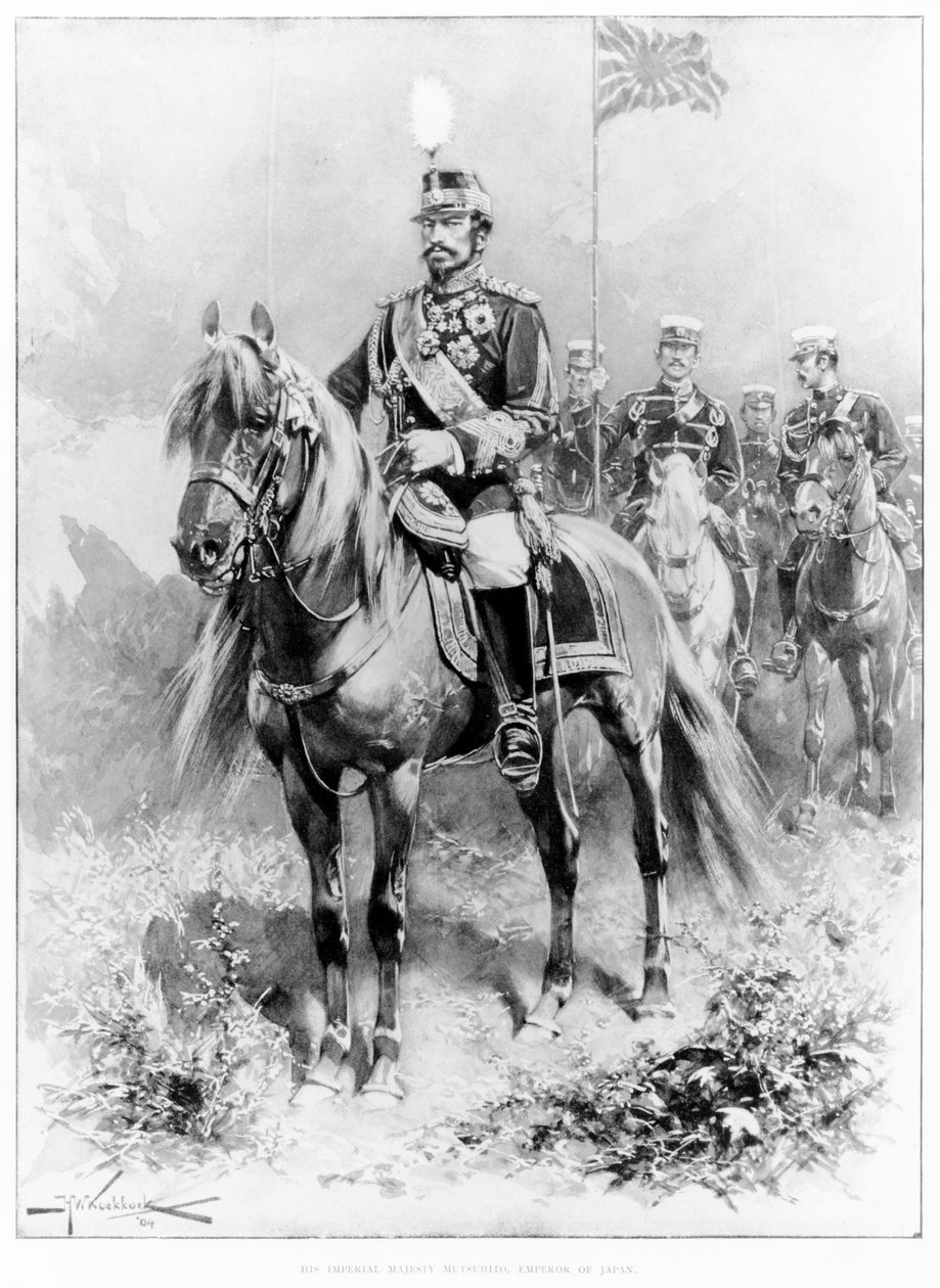 Jeho Imperial Majesty Mutsuhito, císař japonský (1852-1912) z The Illustrated London News, 16. ledna 1904 od H.W. Koekkoek
