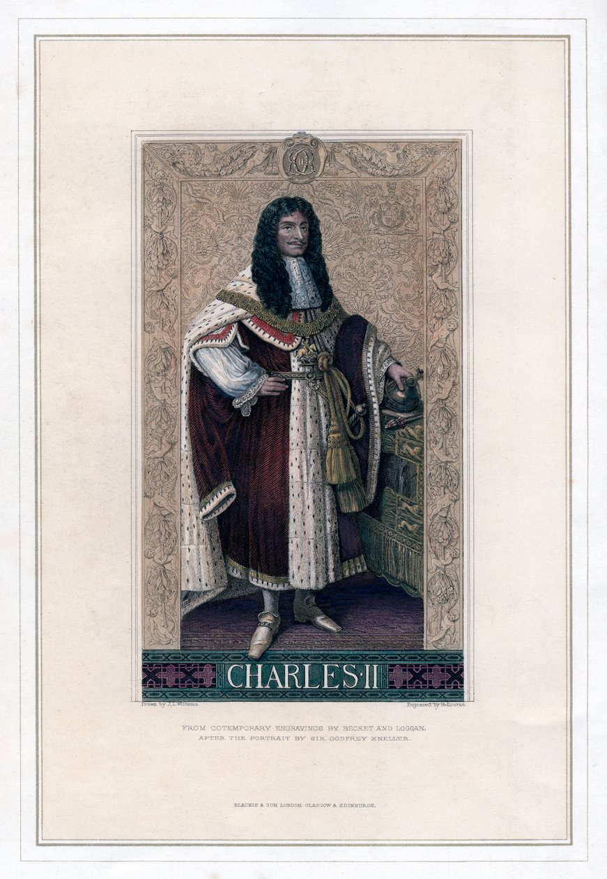 Karel II., král Anglie a Skotska od H. Bourne
