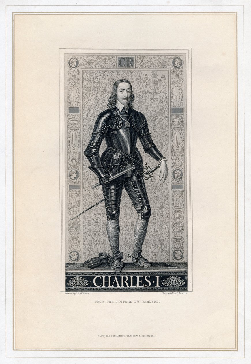 Karel I. Anglický, 19. století. od H. Bourne