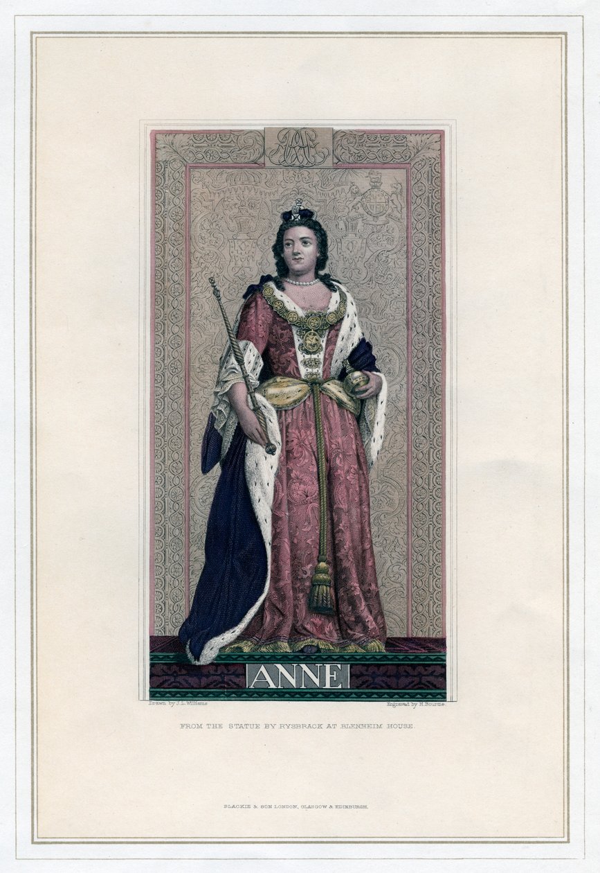 Královna Anna, 19. století od H. Bourne
