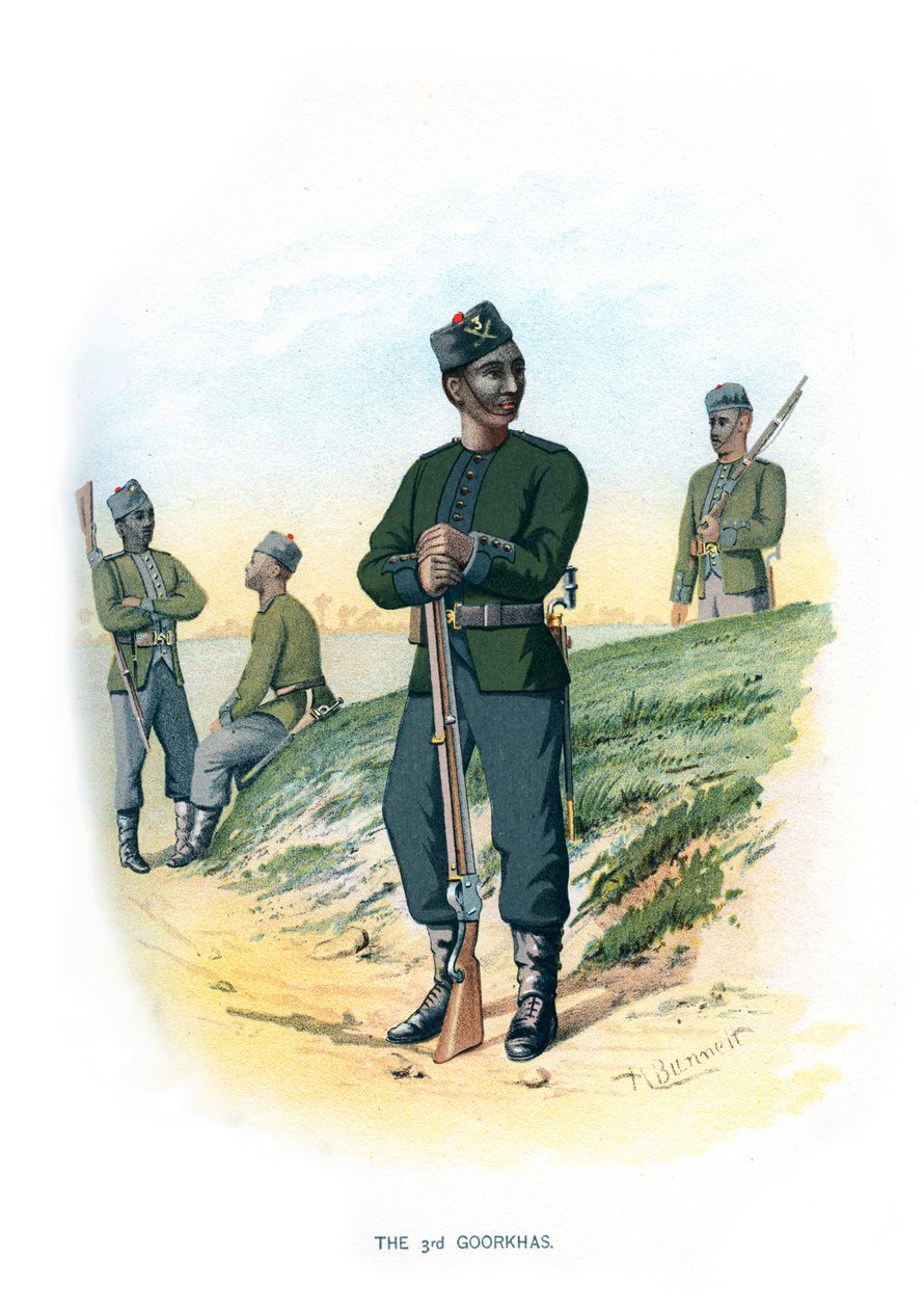 3. Goorkhas, c1890. od H. Bunnett