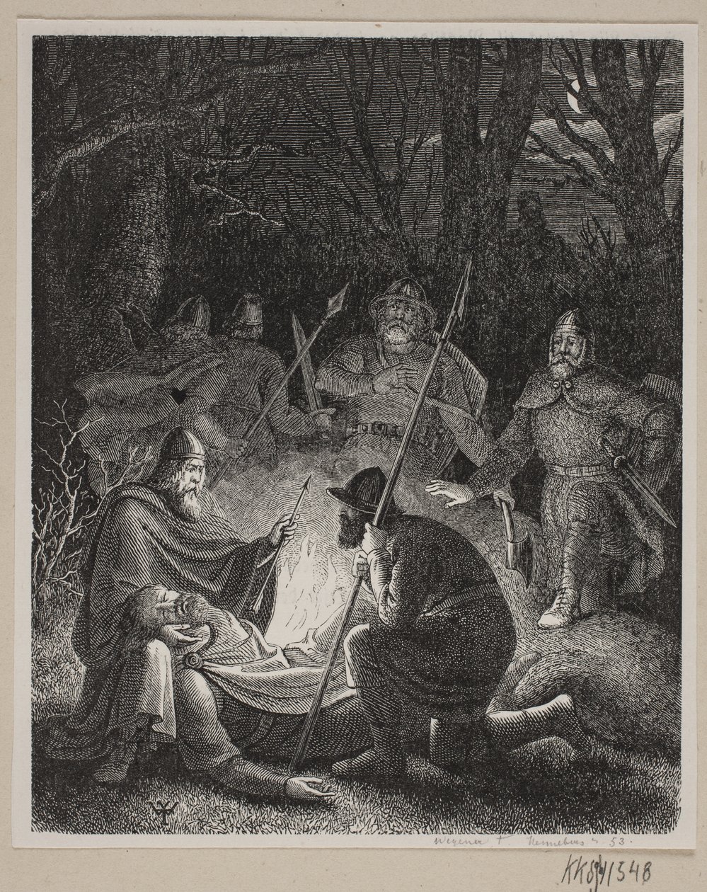 Ilustrace k Fabriciusovým dějinám Dánska. od H. C. Henneberg