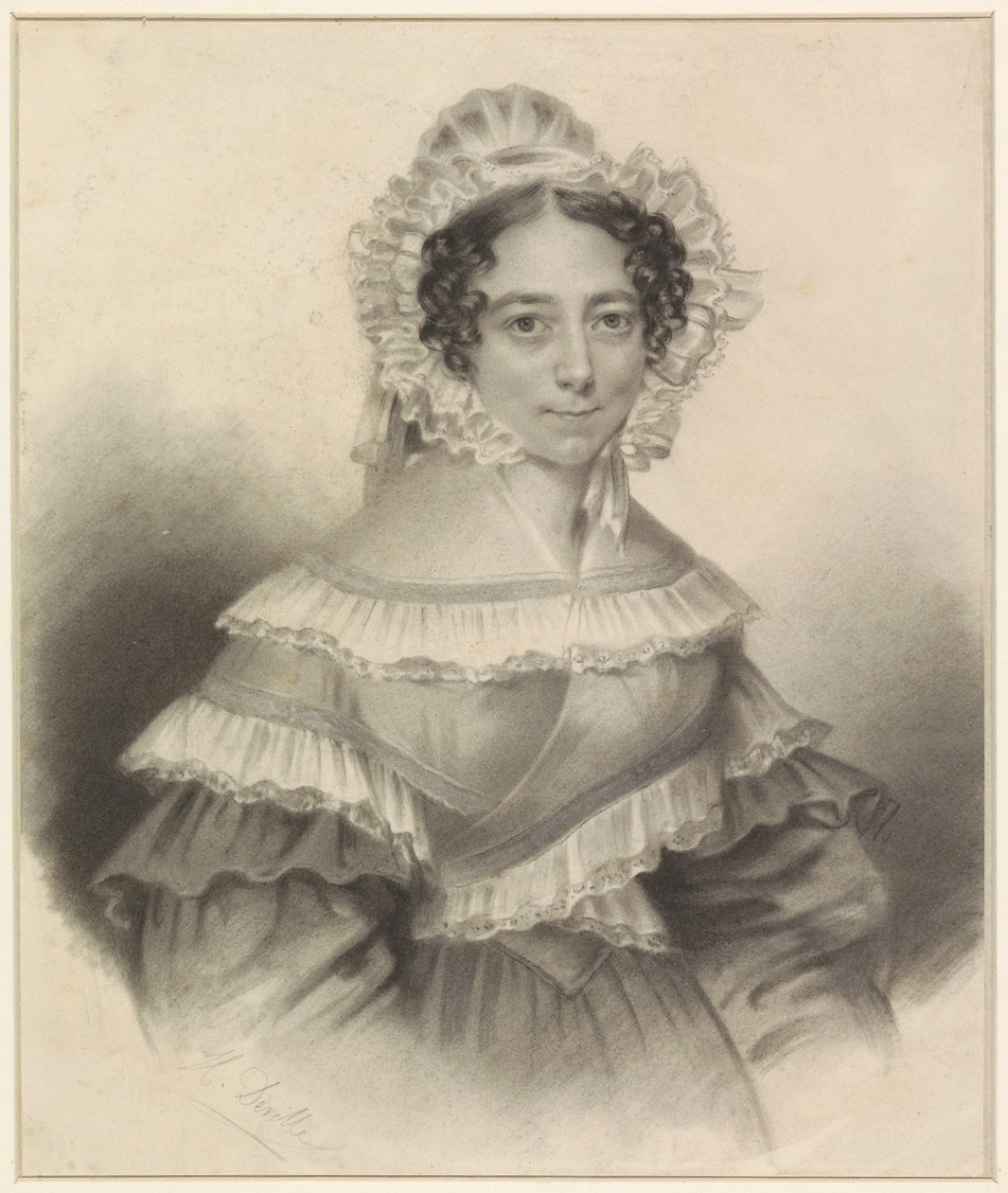 Portrét dámy od H. Deville