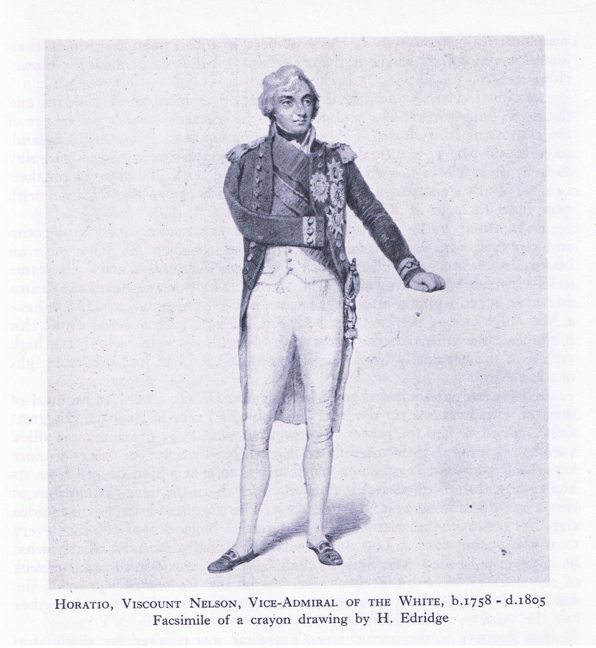 Horatio, vikomt Nelson, z British Adventure nakladatelství Collins od H. Eldridge