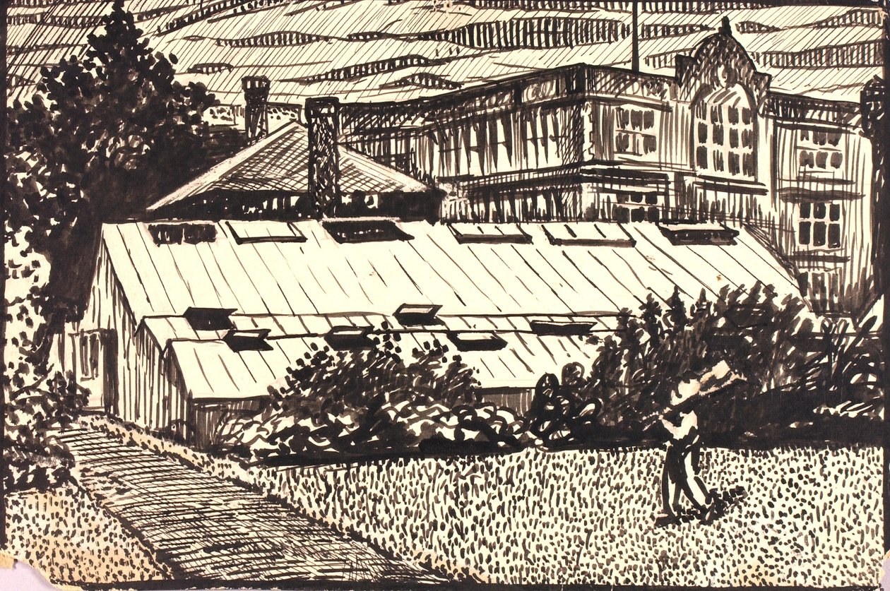 Bez názvu (Postava a budovy) od H. Lyman Sayen