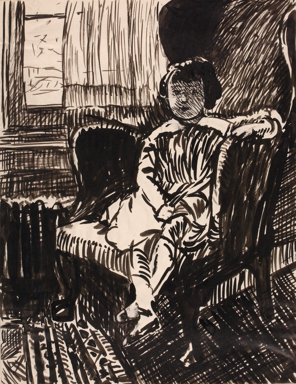 Bez názvu (Dívka sedící na židli) od H. Lyman Sayen