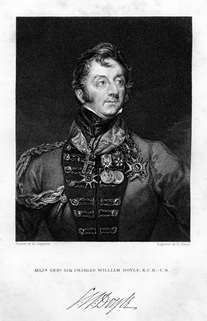 Sir Charles Hastings Doyle 1804-1883, britský voják, 1837. od H. Mayer