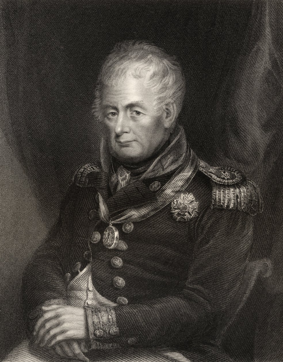 Admirál William Carnegie, vyrytý Henry Cookem, z 
