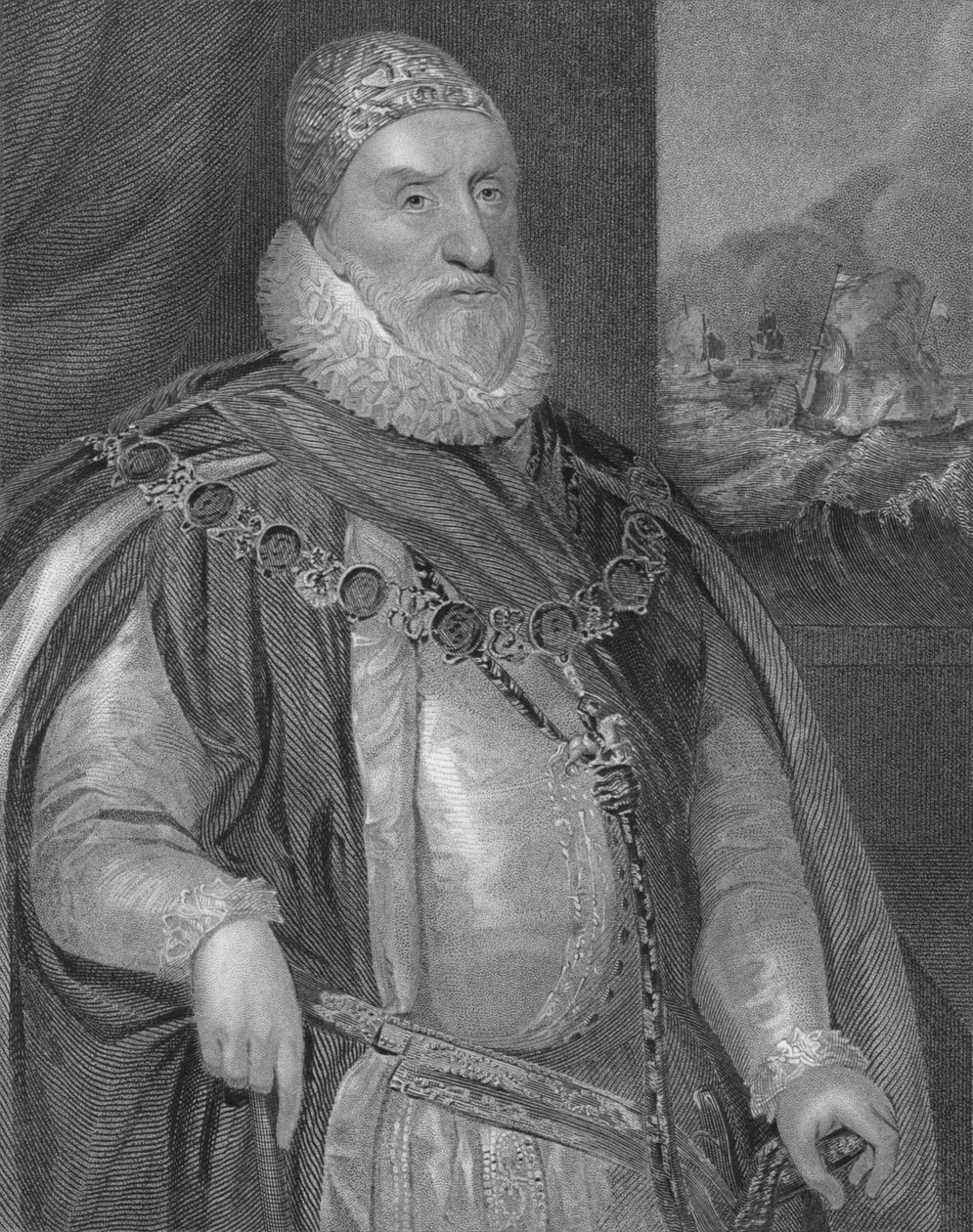 Charles Howard, první hrabě z Nottinghamu, počátek poloviny 19. století. od H. Robinson