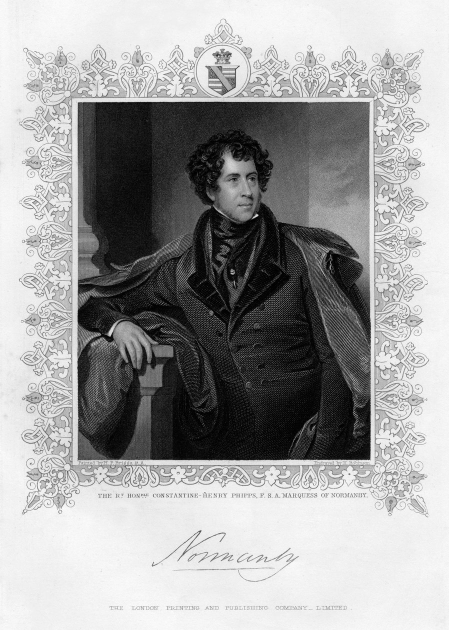 Constantine Henry Phipps, markýz z Normandie, 19. století od H. Robinson