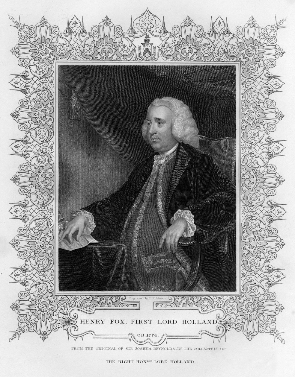 Henry Fox 1705-1774, 1. baron Holland z Foxley, anglický státník, 19. století. od H. Robinson
