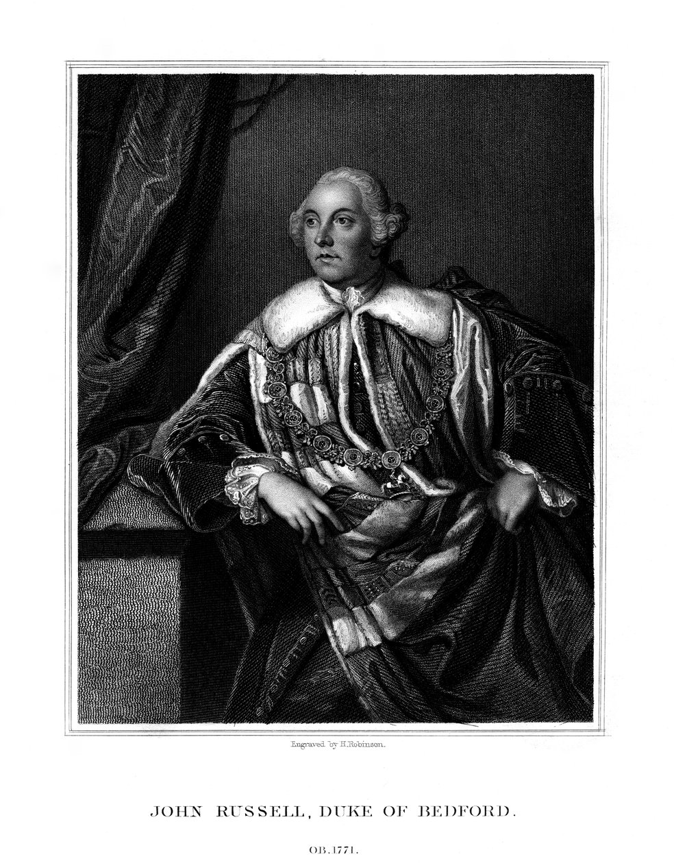 John Russell, 4. vévoda z Bedfordu, britský státník, 1832. od H. Robinson