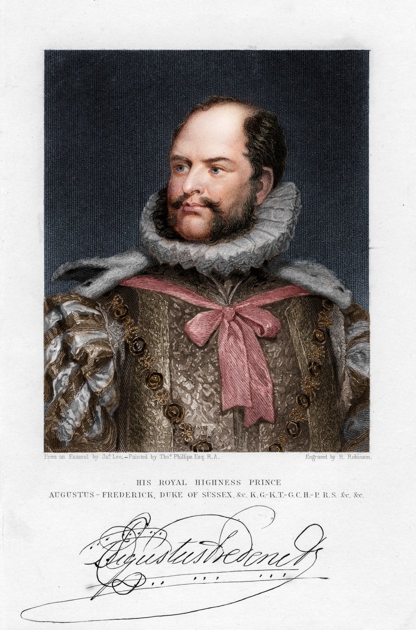Princ Augustus Frederick, vévoda ze Sussexu, 19. století od H. Robinson