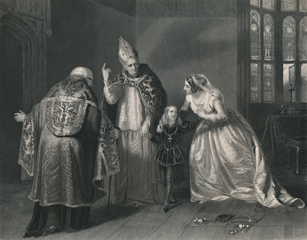 Královna Alžběta a vévoda z Yorku. Král Richard III, c1870 od H. Robinson