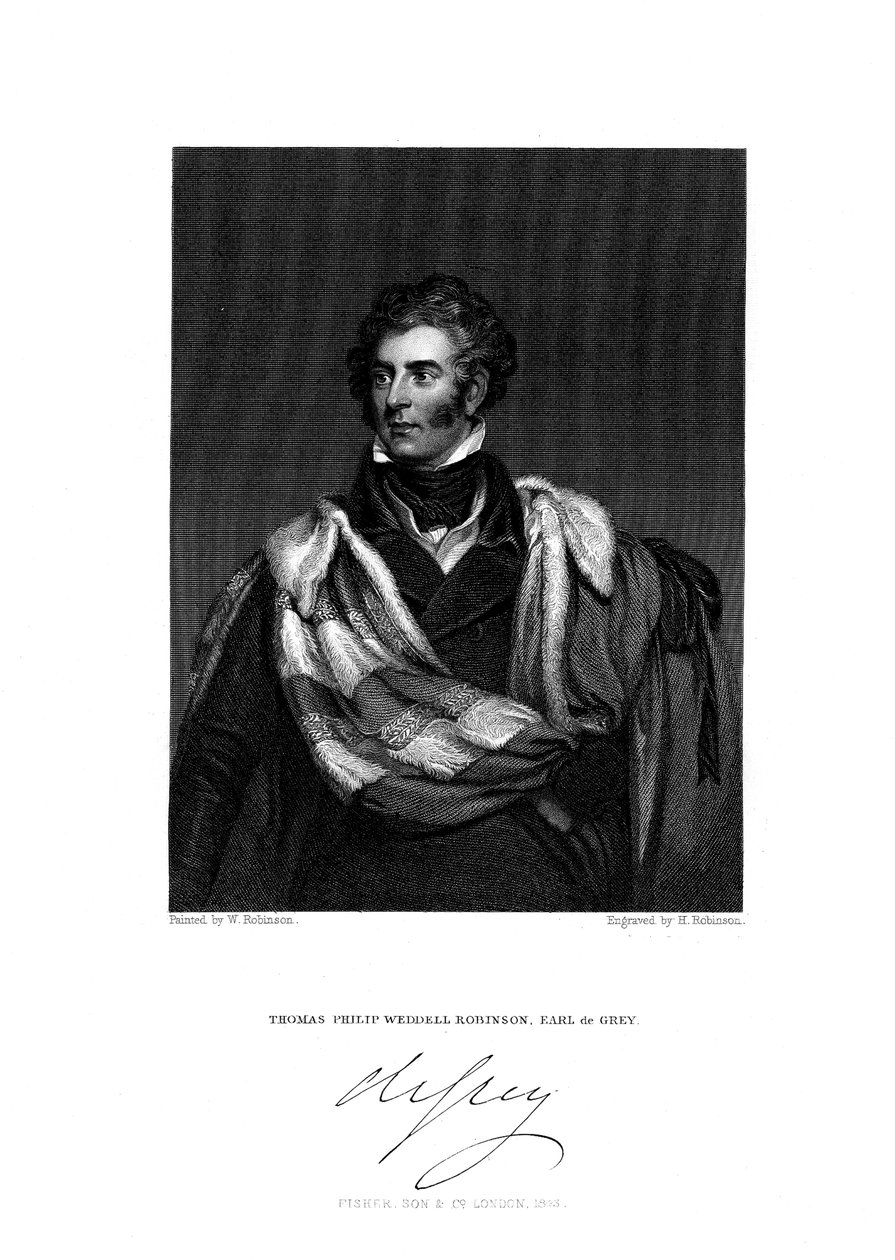 Thomas Philip Robinson, 2. hrabě de Grey, 1781-1859, 1844. od H. Robinson