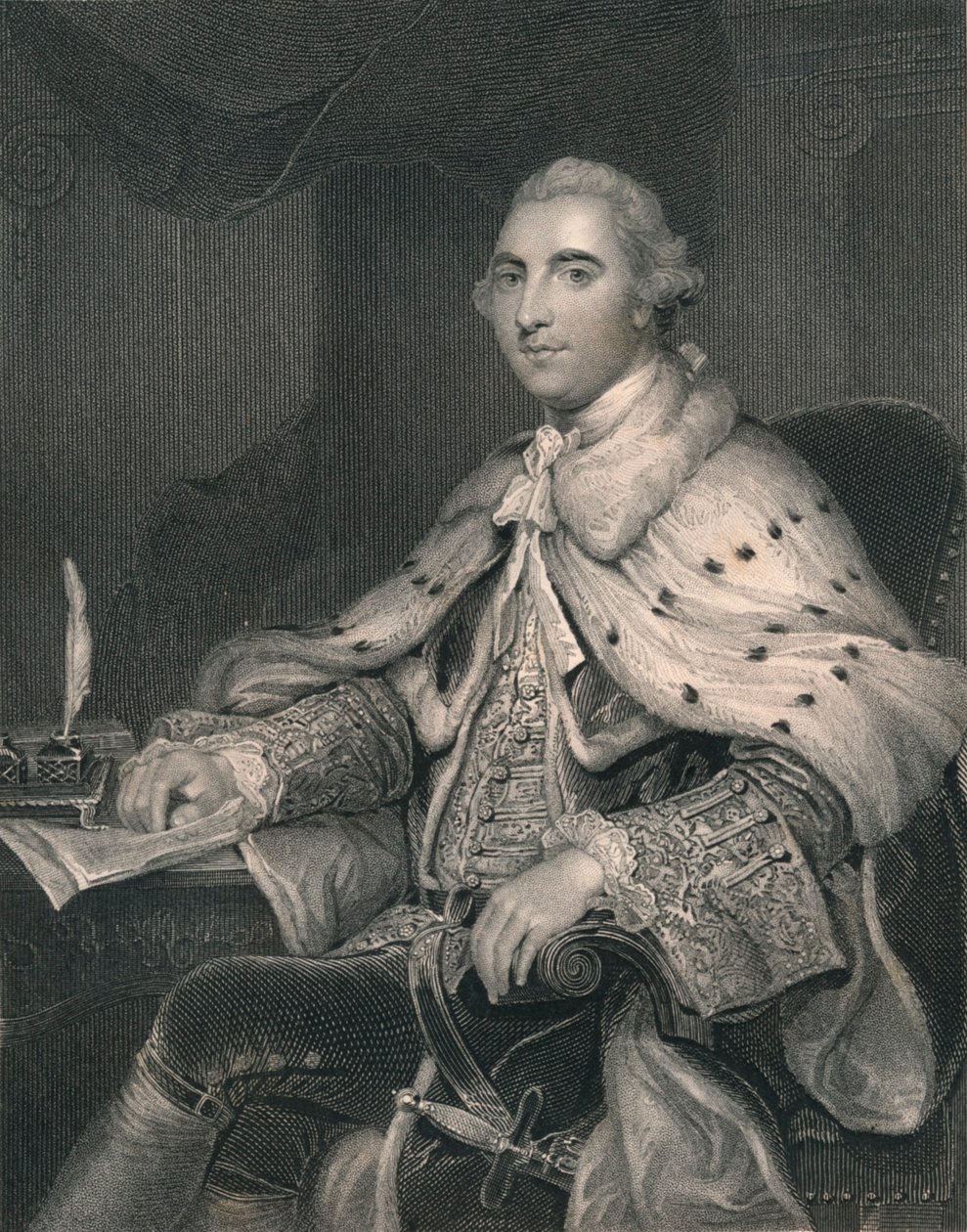 William Fitz-Maurice Petty, první markýz z Lansdowne, c1766, počátek poloviny 19. století. od H. Robinson