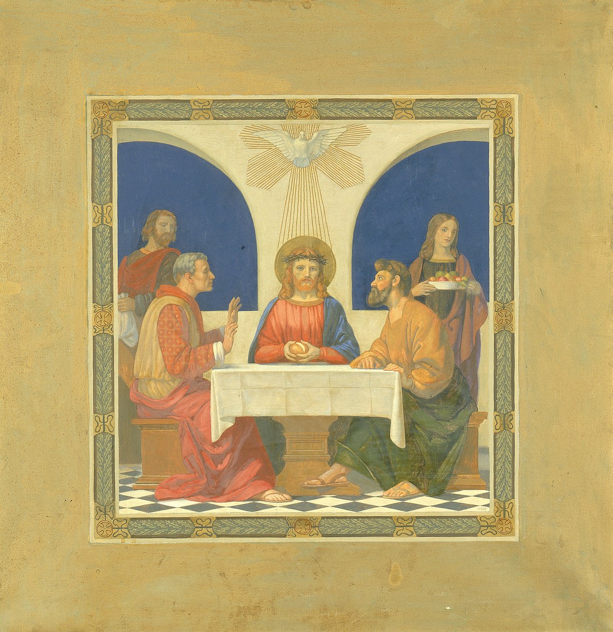Večeře v Emauzích, 1915-1925. od H. Siddons Mowbray