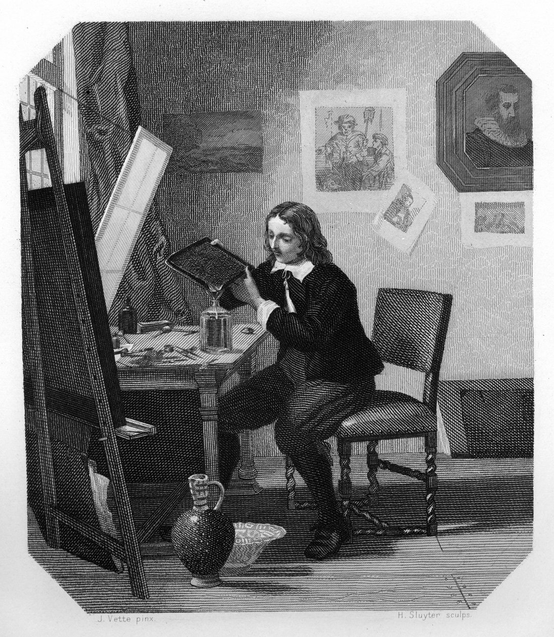 Cornelis Visscher, holandský rytec ze 17. století, c1870 od H. Sluyter