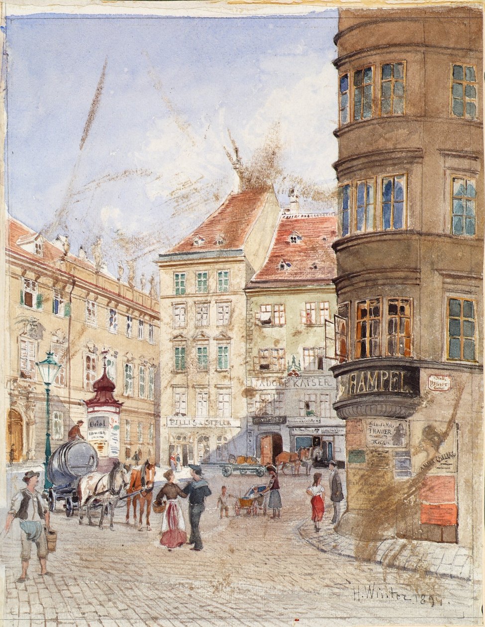 Judenplatz ve Vídni od H. Winter