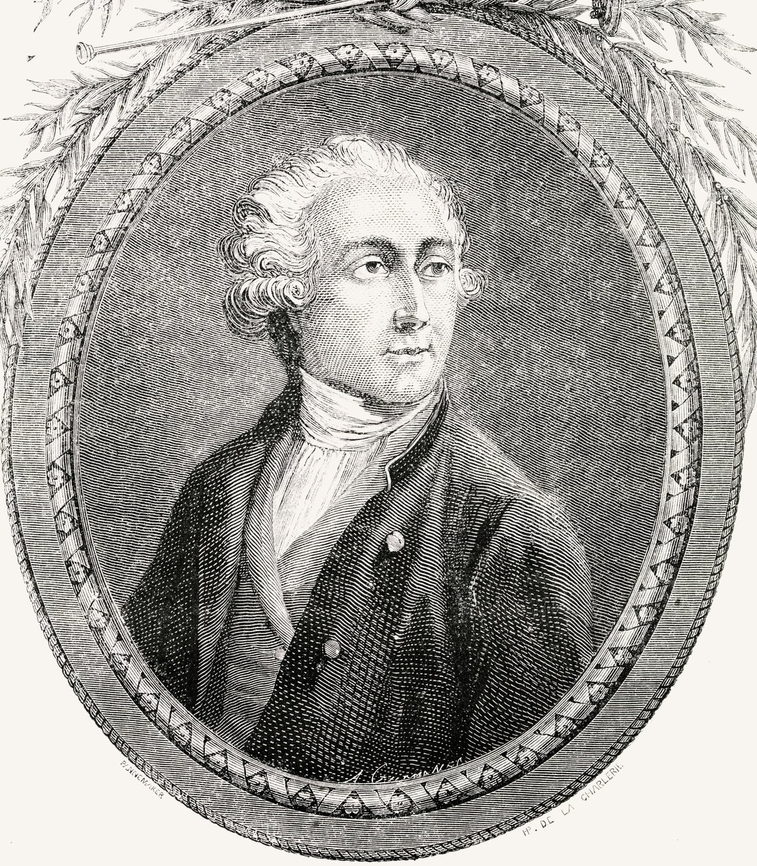 Antoine Laurent Lavoisier, vyrytý Pannemaker-Ligny, z „Histoire de la Revolution Francaise“ od Louise Blanca (1811-82) od H. de la Charlerie
