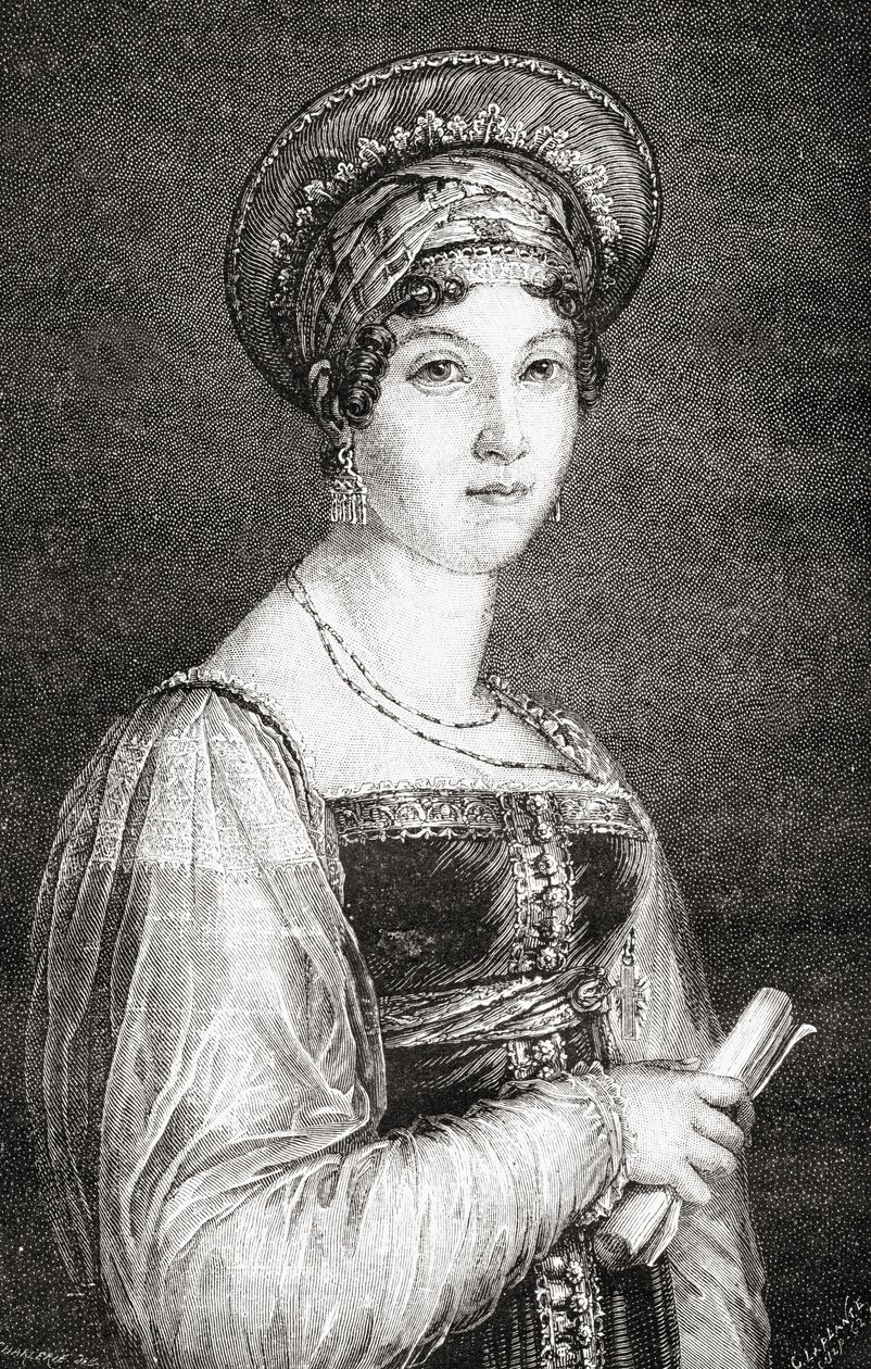 Mademoiselle Mars, vyryla La Plante, z „Histoire de la Revolution Francaise“ od Louise Blanca (1811-82) od H. de la Charlerie