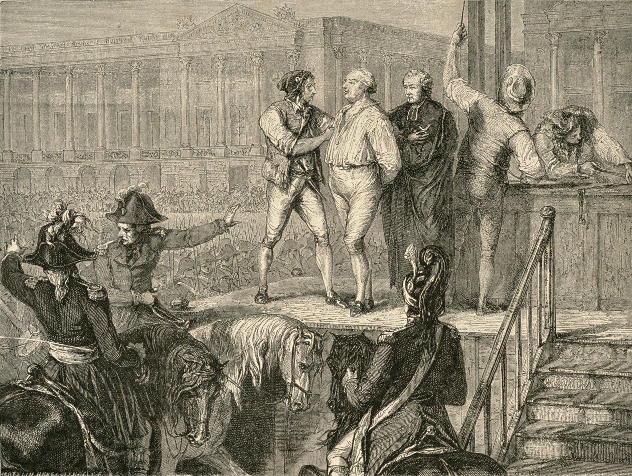 Poprava Ludvíka XVI. dne 21. ledna 1793 od H. de la Charlerie