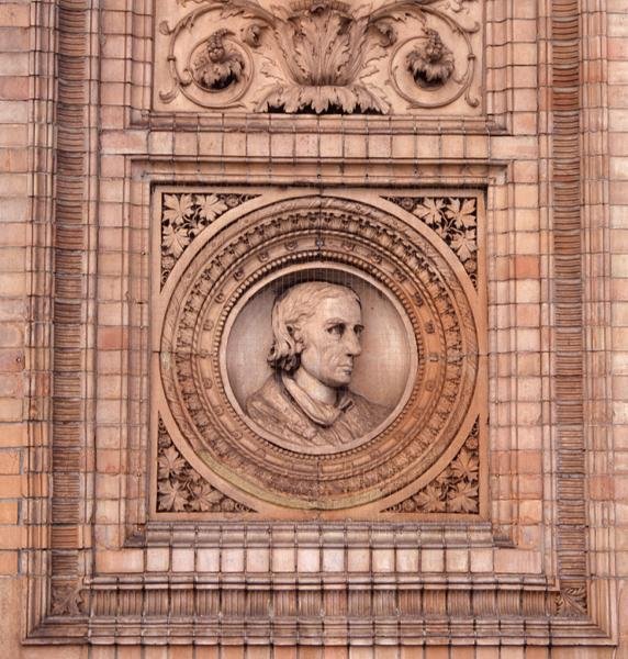 Detail fasády Hamburger Kunsthalle (foto) od H. v. d. Schirrmacher G. T. and Erbe A. Hude