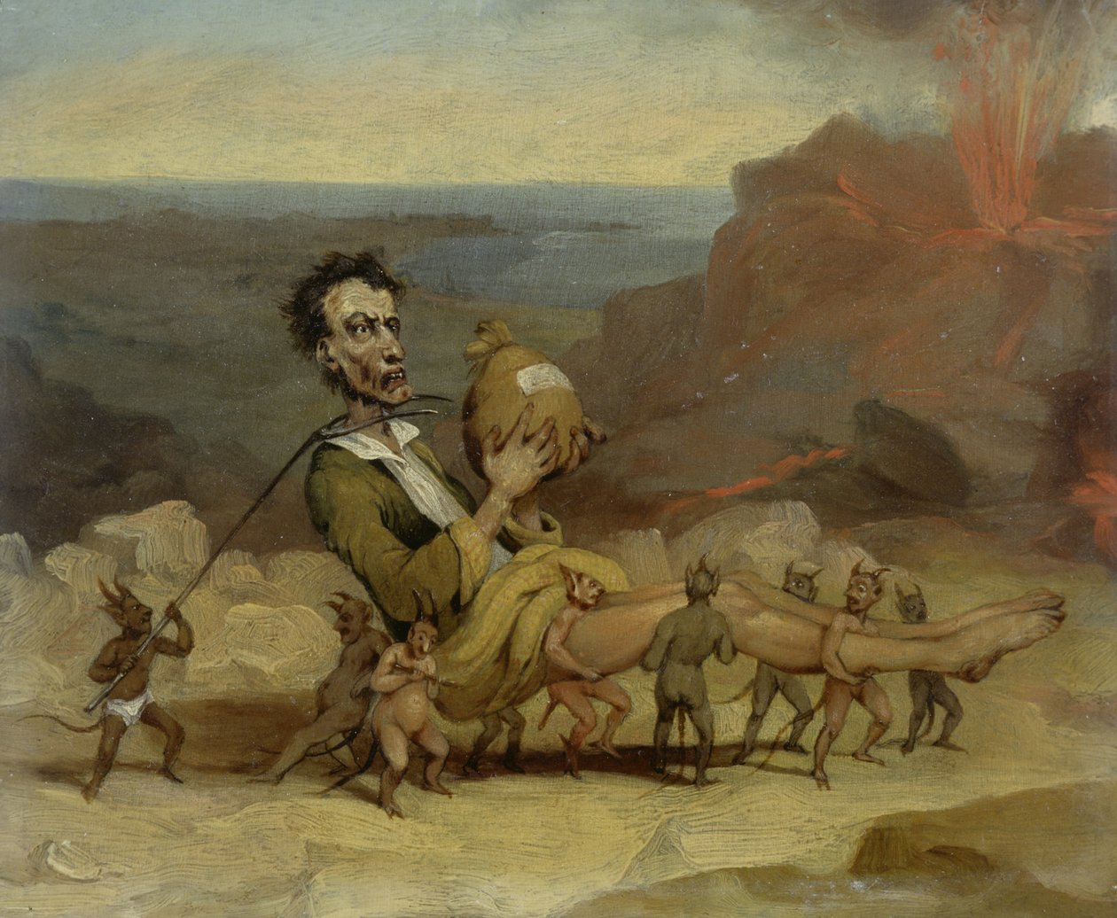 Karikatura Edwarda George Bulwera Lyttona (1803-73) kolem roku 1840 od Hablot Knight Browne
