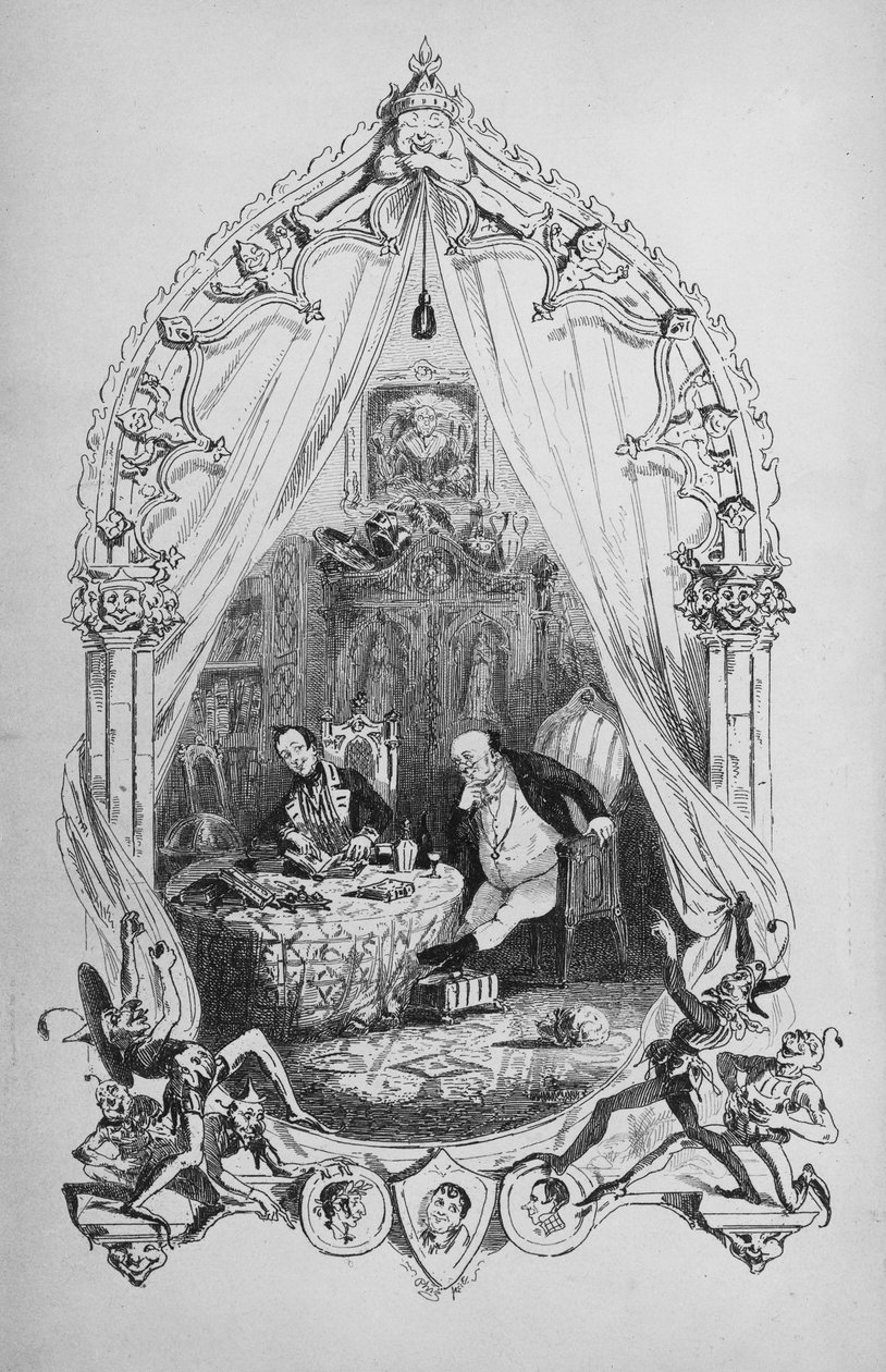 Ilustrace z „The Pickwick Papers“ od Charlese Dickense, vydané v roce 1837 od Hablot Knight Browne