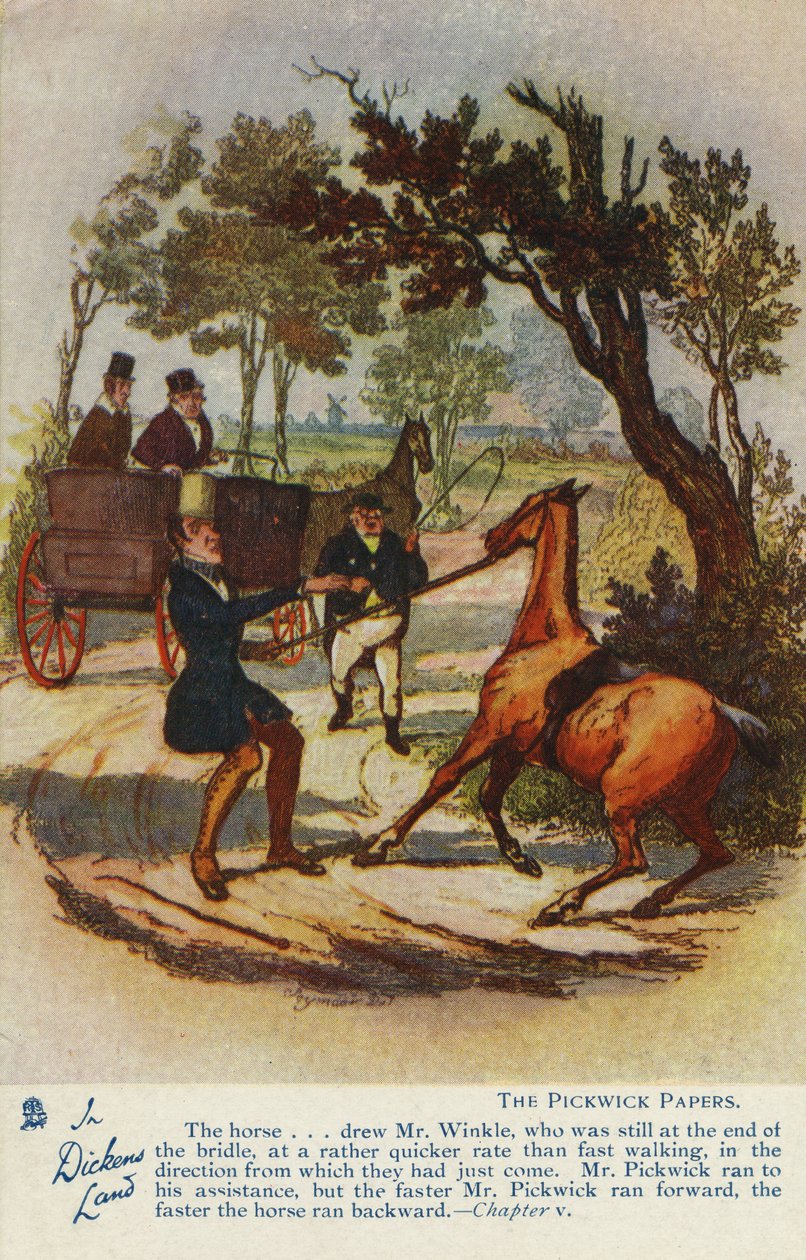 In Dickens Land - The Pickwick Papers Postcard, c.1905 od Hablot Knight Browne