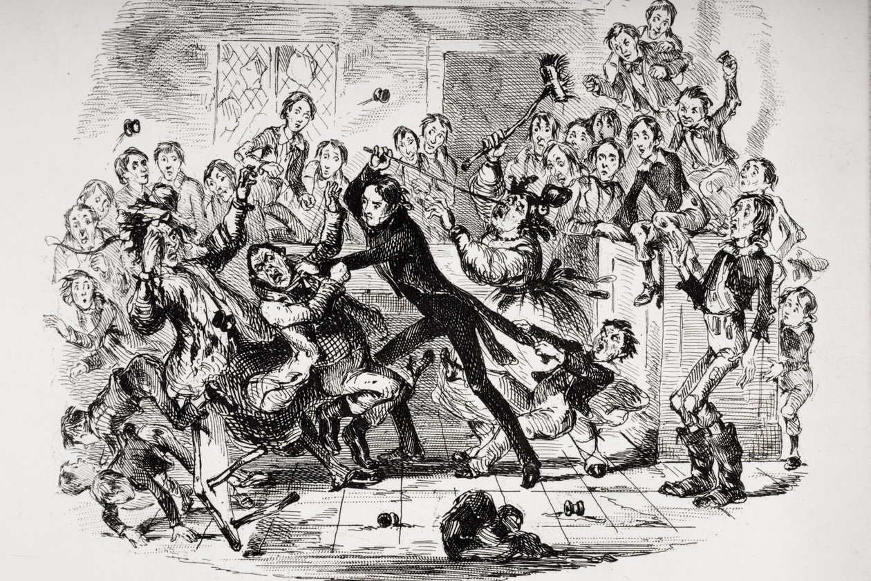 Ilustrace pro Nicholase Nicklebyho Charlese Dickense od Hablot Knight (1815 92) Browne