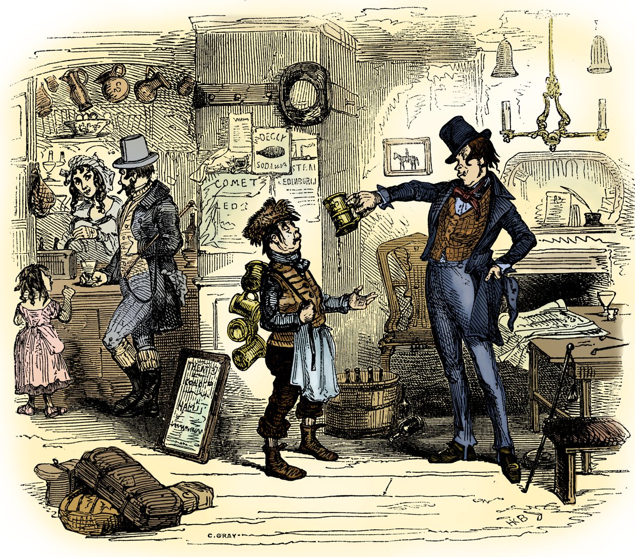 Charles Dickens „The Old Curiosity Shop“ od Hablot Knight Browne