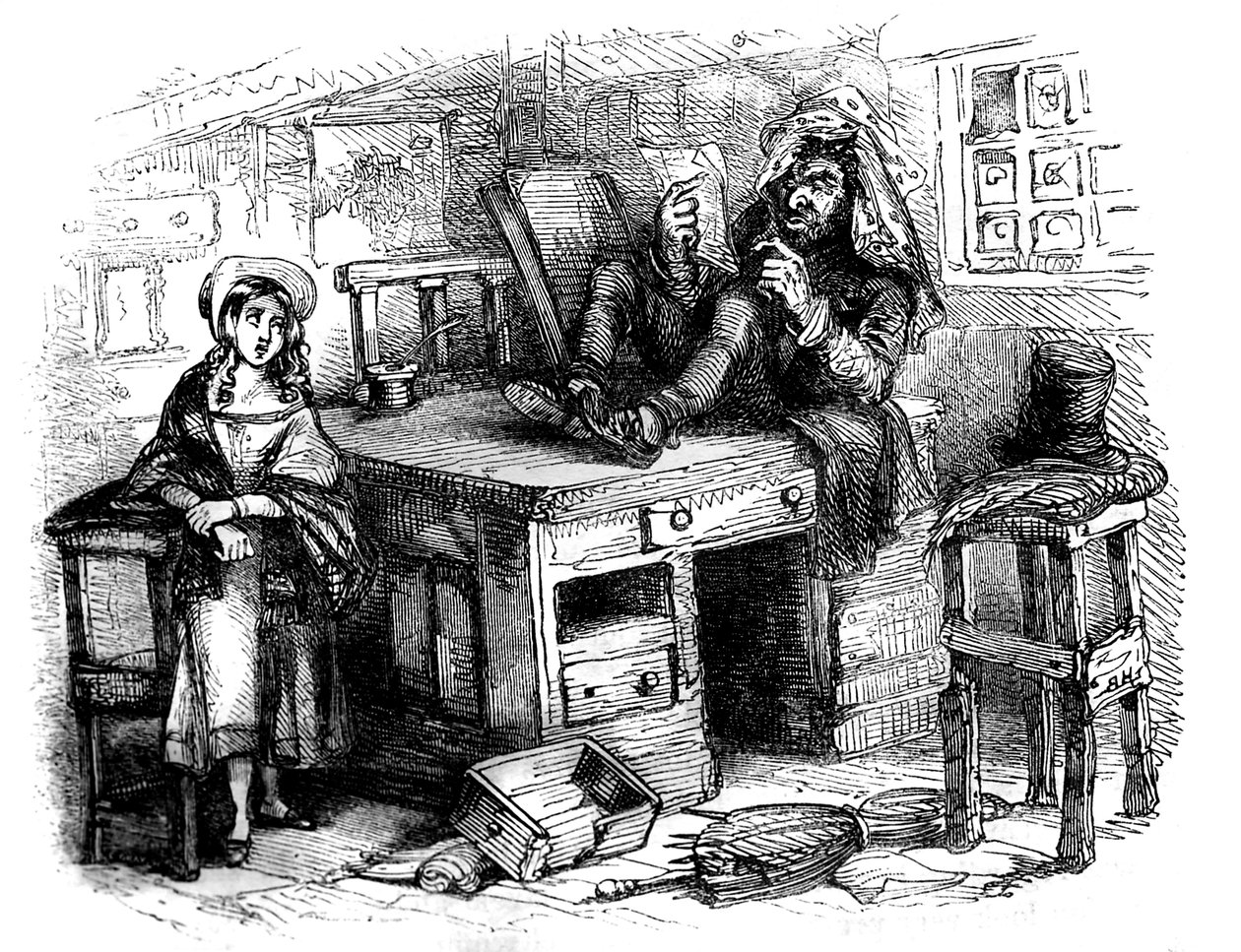 Charles Dickens „The Old Curiosity Shop“ od Hablot Knight Browne