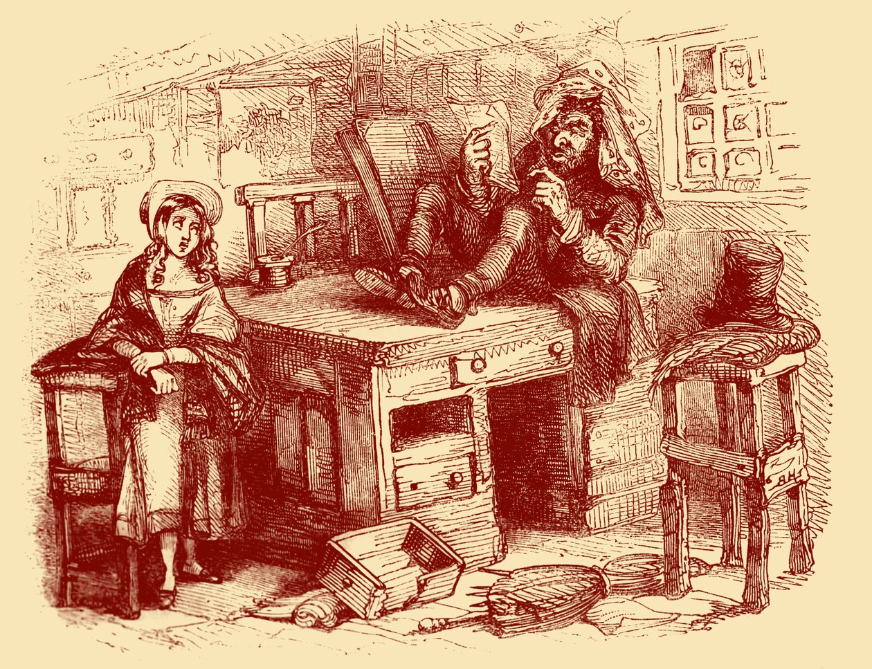 Charles Dickens „The Old Curiosity Shop“ od Hablot Knight Browne